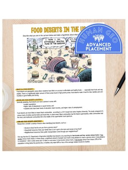 Preview of Food Deserts in America Close Reading | AP Human Geography | Unit 5