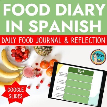 Preview of Food Diary Spanish DIGITAL Activity