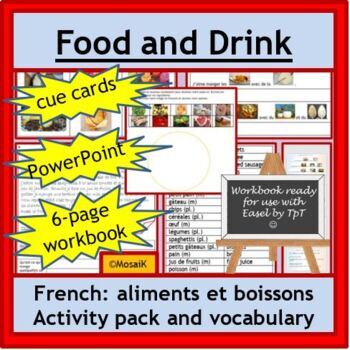 Preview of Food Drink French workbook activities