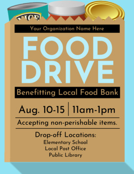Preview of Food Drive Flyer | Editable
