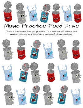 Preview of Food Drive Music Practice Log
