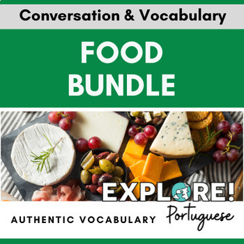 Preview of Food EDITABLE Portuguese Vocabulary & Conversation Bundle