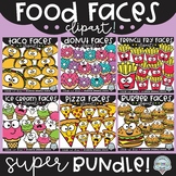 Food Faces Clipart SUPER Bundle!
