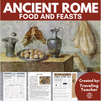 Preview of Food & Feasts in Ancient Rome: Reading Passages + Comprehension Activities