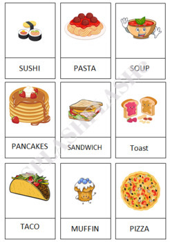 Preview of Food Flash Cards #1