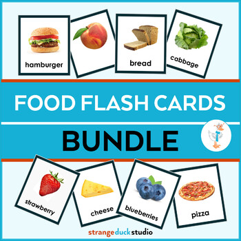 Food Vocabulary Flash Cards BUNDLE - Speech Therapy|Special Ed|Autism|ESL &  EAL