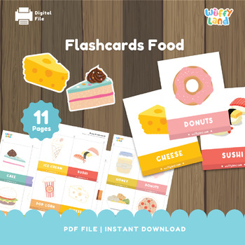 Preview of Food Flashcards | Digital Flashcards, Tracing Flashcards, Logic Activity