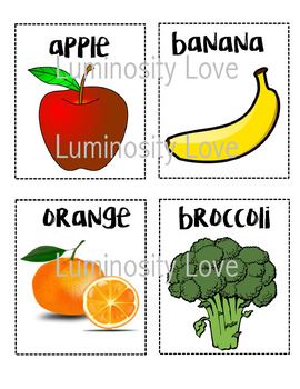Preview of Food Flashcards for Baby/Toddler Learning!