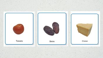 Preview of Food Flashcards for Kids and Toddlers Printable Cards for Vocabulary and Languag