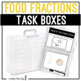 Food Fractions Task Boxes - Trace The Fraction