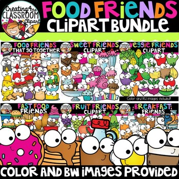 Preview of Food Friends Clipart Bundle {Foods that go together Clipart}