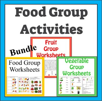 Preview of Food Group Activities and Worksheets Bundle