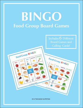 Preview of Food Group BINGO Cards