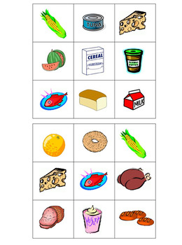 Food Group Bingo Cards in full color by Jennifer Dickson TpT