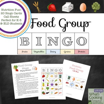 Preview of Food Group Bingo - Nutrition Education