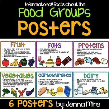 Preview of Food Group Fact Posters