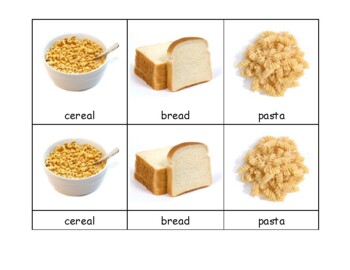 Preview of Food Group/Grain/3 parts card Montessori