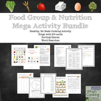 Preview of Food Group Mega Bundle: Nutrition Games and Cooking Activities
