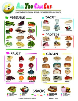 Food Group Nutrition Poster and Individual Food Groups by AYCEKids