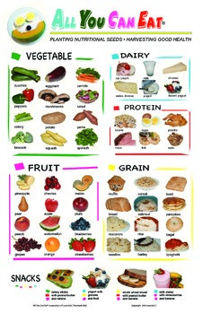 6 Vtg Food Groups Diet/Health Posters,Trend 1972 Bulletin Board Teaching Aid NOS 