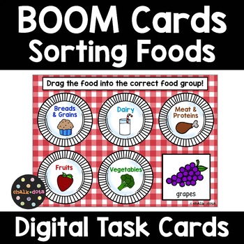 Preview of Food Group Sorting BOOM Cards | Nutrition | Healthy Eating Digital Task Cards