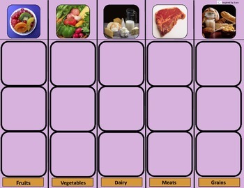 Preview of "Food Group" Sorting Board for Autism
