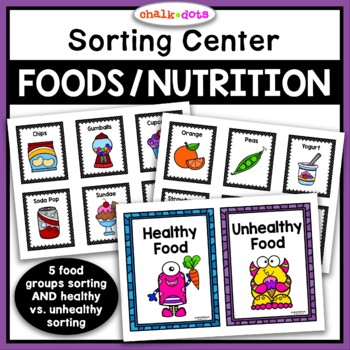 Preview of Food Group Sorting | Healthy vs Unhealthy Food Sorting | Nutrition Activity