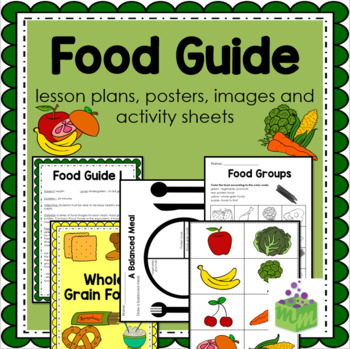 Preview of NEW Food Guide- Health- Nutrition- Lesson Plans and Activity Sheets *NO PREP*