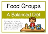 Food Groups (A Balanced Diet) Information Poster Set/Ancho
