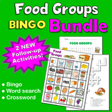 Food Groups Bingo Bundle Crossword Word Search