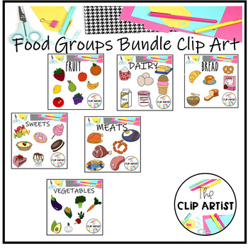 Preview of Food Groups Bundle Clip Art