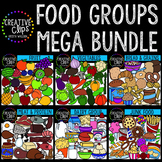 Food Groups Clipart Bundle {Fruits, Vegetables, Dessert, M