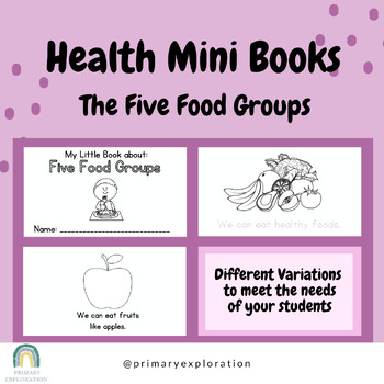 Preview of Food Groups Mini Book: Printable