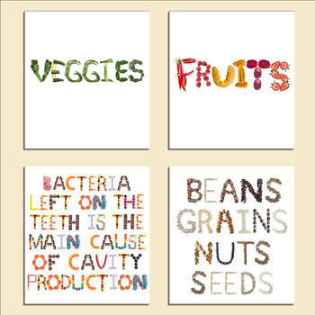 Preview of Food Groups Mini posters - Nuts, Beans, Seeds, Grains