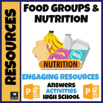 Preview of Food Groups + Nutrition Middle School (Healthy Eating | Food Technology )