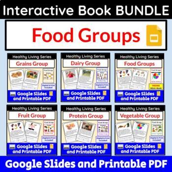 Preview of Food Groups Reading Comprehension BUNDLE Digital and Print Special Education