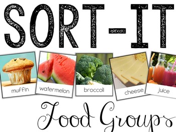 SPEECH THERAPY food group categories sort fruit vegetables meat protein  dairy +