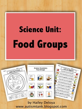 Preview of Food Groups: Science Unit for Kids with Autism