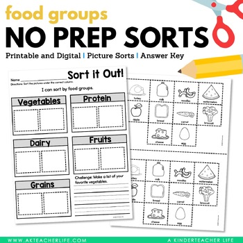 SPEECH THERAPY food group categories sort fruit vegetables meat protein  dairy +