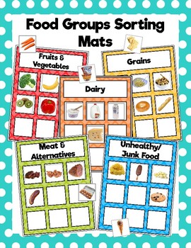 Food Groups Sorting Mats by Spec Ed Superstars | TpT