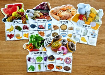 Preview of Food Groups Sorting Mats (w/Real Photos)