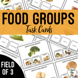 Food Groups Task Cards Field of 3