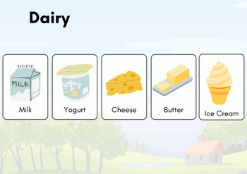 Preview of Food Groups Bundle - Toddler Flashcards/Busy Book