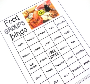 Food Groups Bingo {Photo Version} by Lessons by Molly | TpT