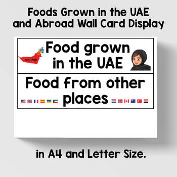 Preview of Food Grown in the UAE and Abroad Social Studies Wall Display or Cards
