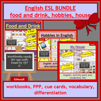 Preview of Food House Leisure ESL English BUNDLE