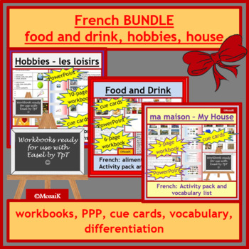 Preview of Food House Leisure French BUNDLE