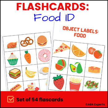 Food ID Flashcards: Object labels program for ABA /speech/ vocabulary ...