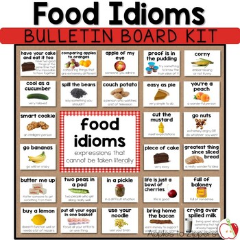 Preview of Food Idioms Bulletin Board Kit