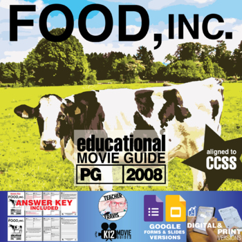 Preview of Food, Inc. Movie Guide | Questions | Worksheet | Google Formats (PG - 2008)